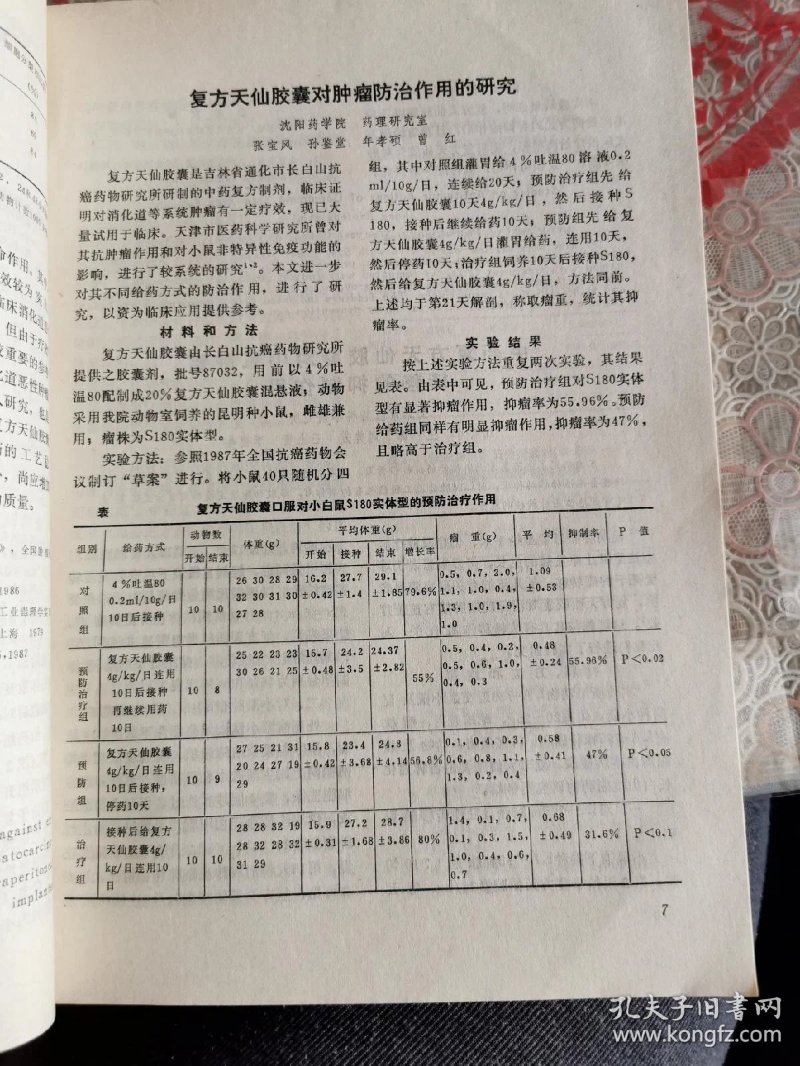 中药复方研究